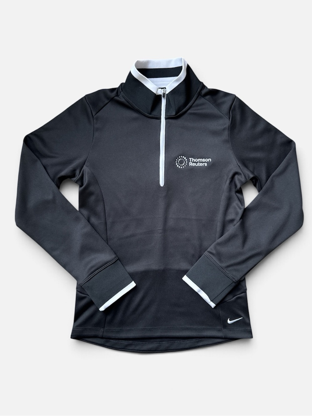 Nike Dri-Fit 1/2 zip pullover - black with white accents